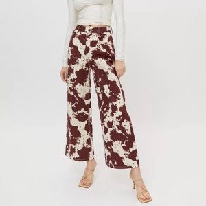 Cow print jeans